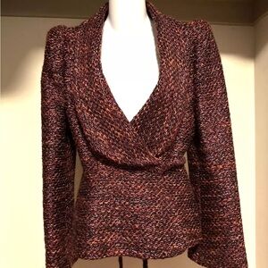 Vintage Christian Lacroix Paris  Buckle Wrap Jacket Made in France Size 36